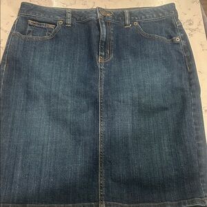 Lands' End Blue Denim Skirt
